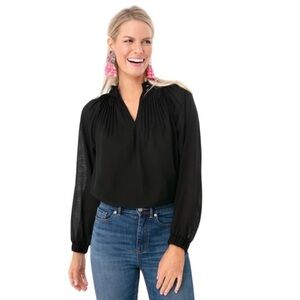 Tuckernuck Marie Oliver Arden Blouse in Black S